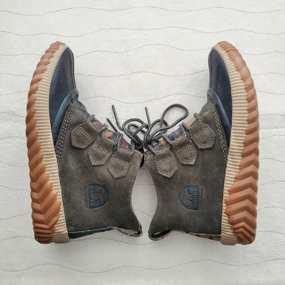 Sorel Womens Out N About Plus NL3391 Boot Alpine Tundra Olive Suede/Camo Sz 5.5 - Picture 8 of 10